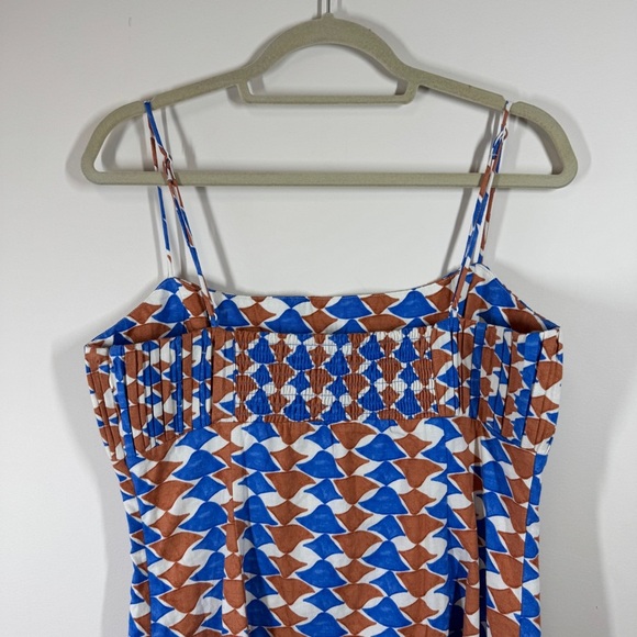 Maeve by Anthropologie Geometric Print Linen Blend Swim Dress Size 12 - Picture 9 of 14